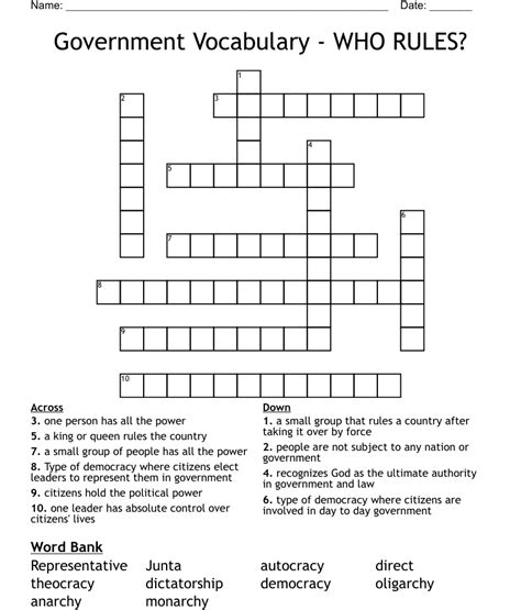 Answers for rule of government crossword clue, 6 letters. . Professional dealing with rules of government crossword clue